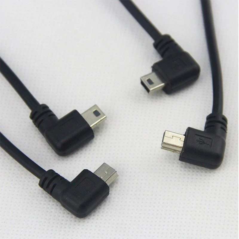 China Customized 90 degree angle Mini 5 Pin USB Cable Manufacturers ...