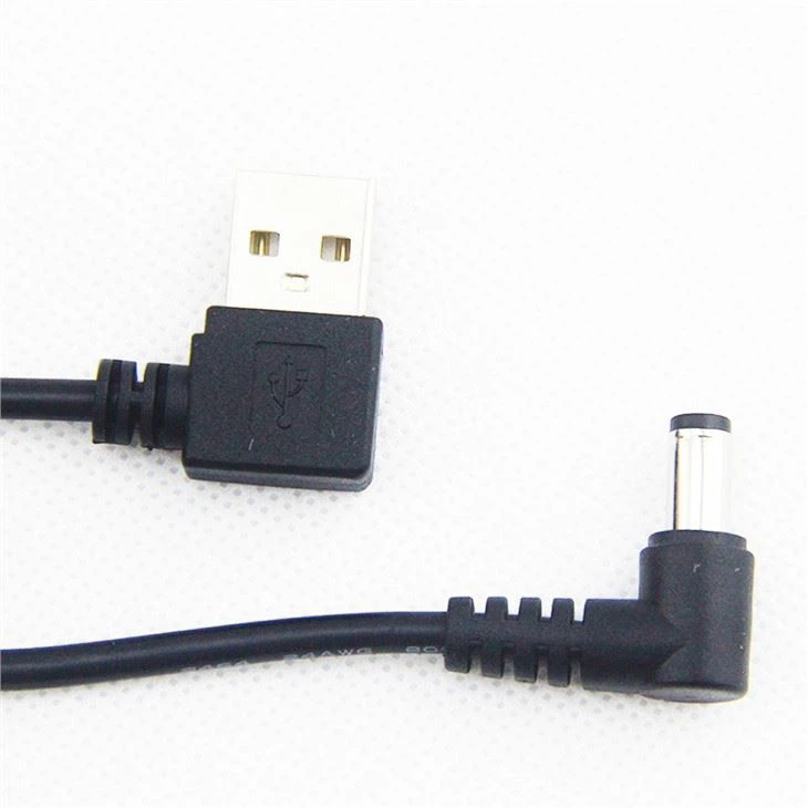 Angle USB To DC Jack Cable