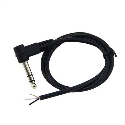 Stereo 6.35mm 1\/4\" Inch Trs Male to Male Right Angle Audio Cable
