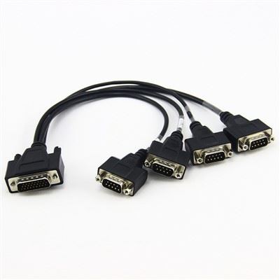 HDB26 Male To 4xDB9 Male Cable