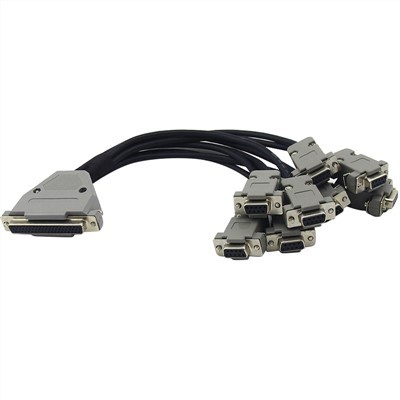 Female HDB62 To 8 Port DB9 Assemble Cable